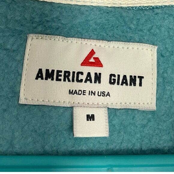 American Giant Hoodie Womens M Teal Midweight Full Zip USA Pockets Casual NEW - Picture 3 of 8